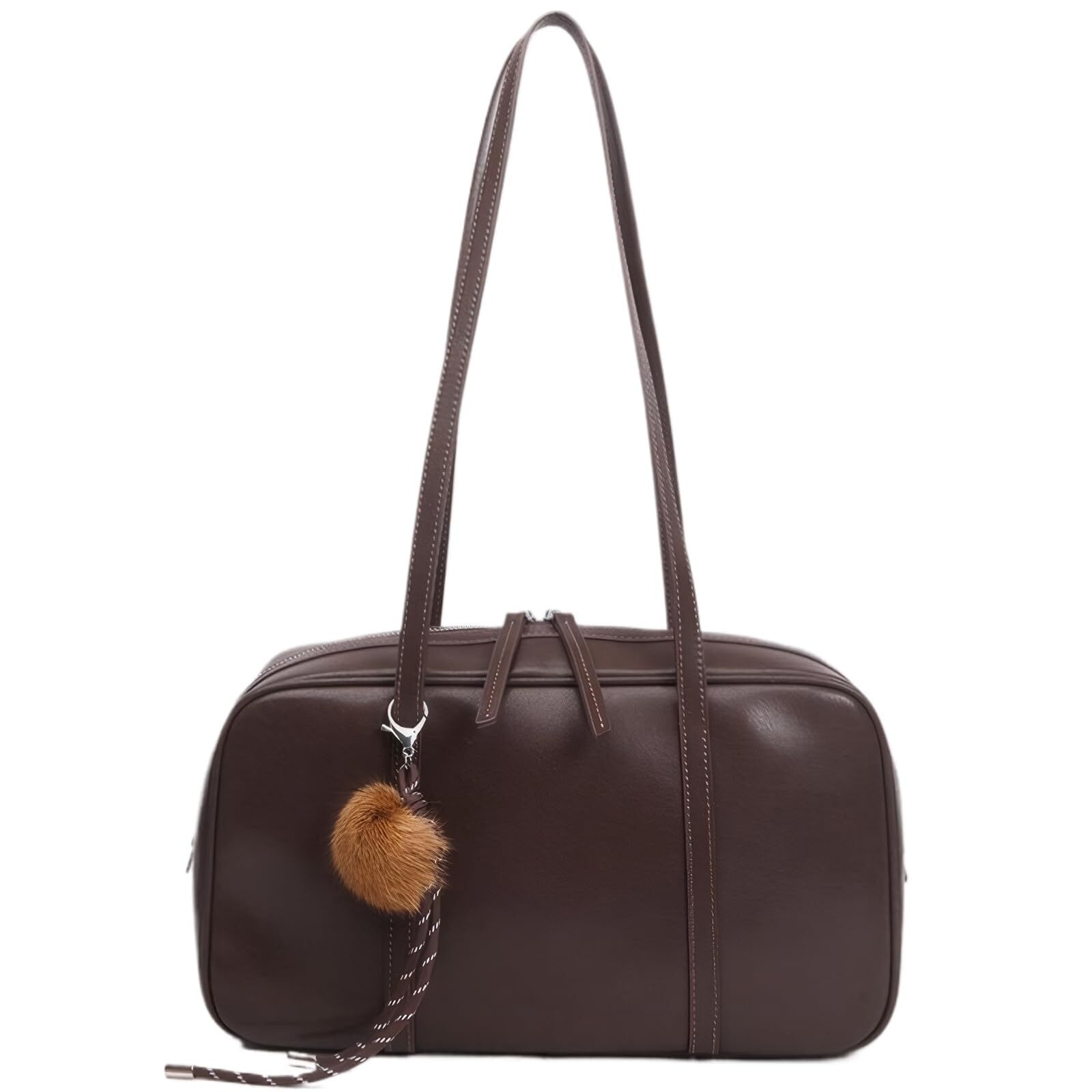 9513 Leather Shoulder Bag | Large Structured Tote Purse, Classic Work